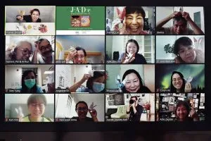 Participants in the JADe training programme learning reminiscence arts facilitation