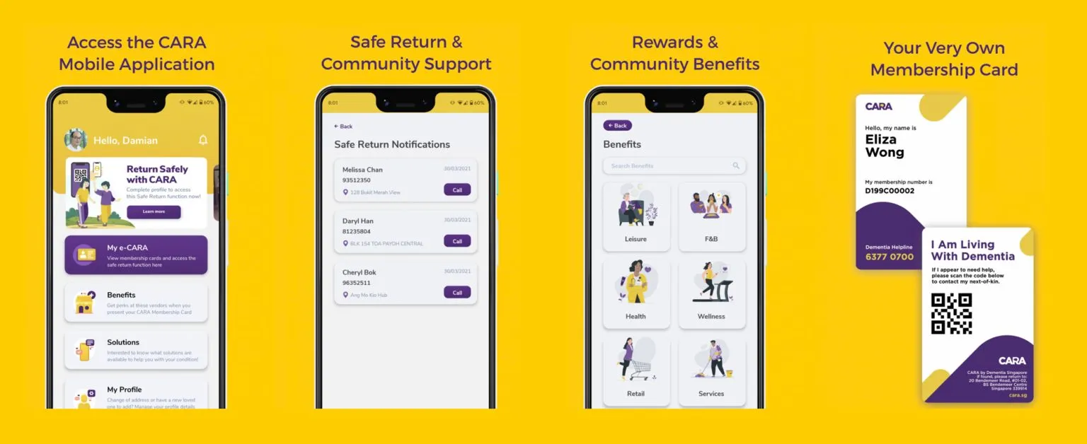 CARA mobile app on smartphone